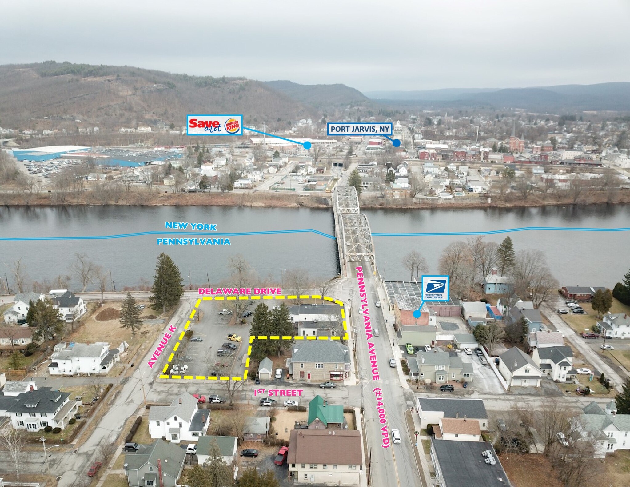 7 Pennsylvania Ave, Matamoras, PA, 18336 Bank Property For Sale