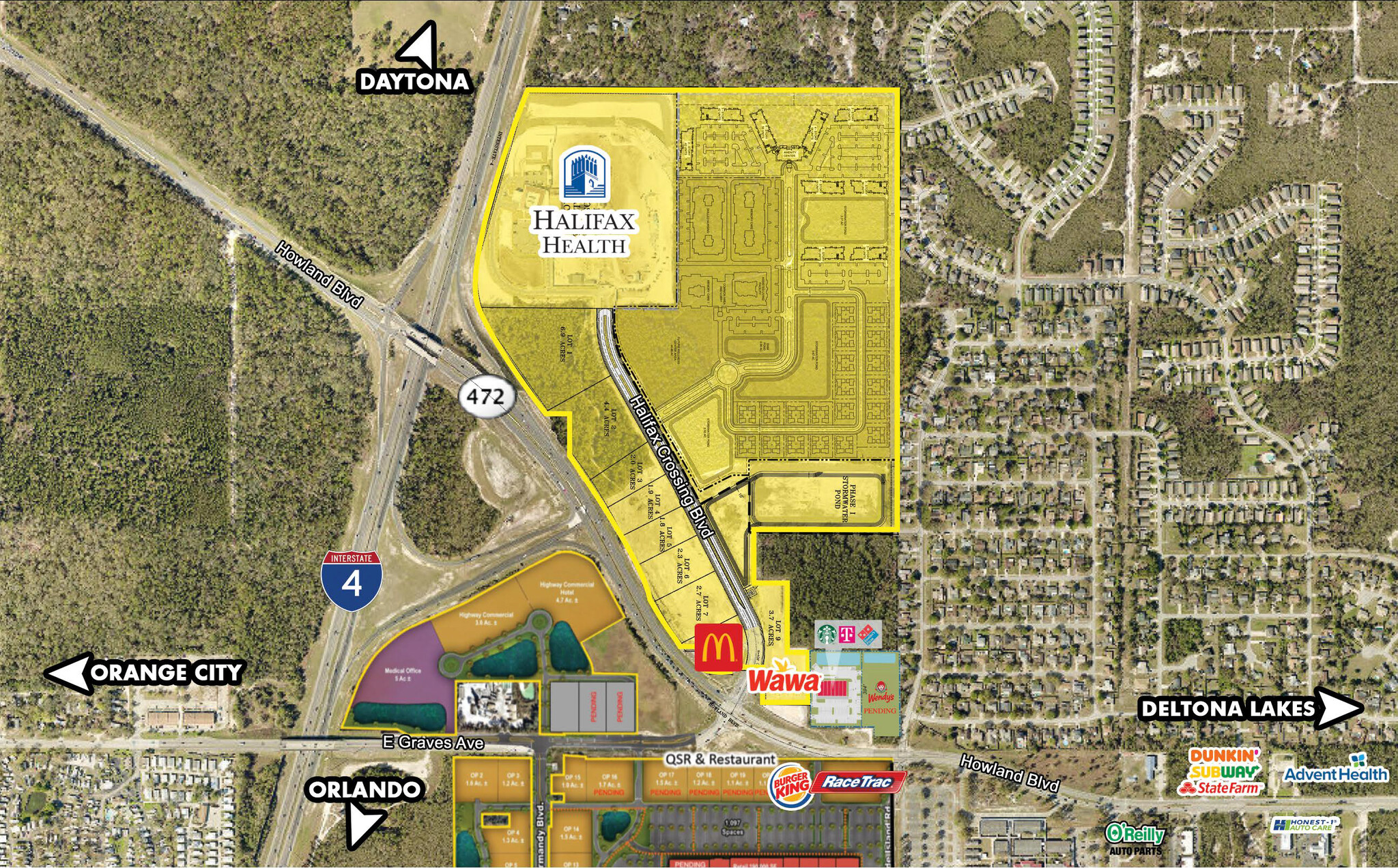Howland Blvd & Halifax Crossing Blvd, Deltona, FL for sale Aerial- Image 1 of 3