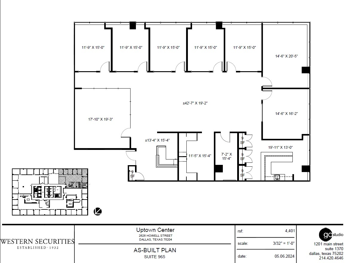 2626 Howell St, Dallas, TX for lease Floor Plan- Image 1 of 5