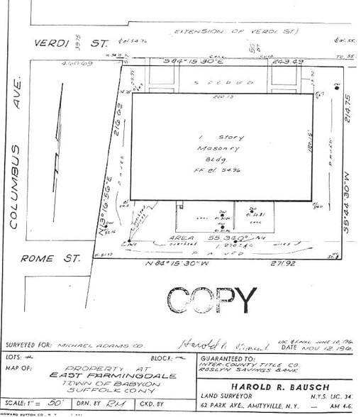 159-165 Verdi St, Farmingdale, NY for lease - Plat Map - Image 2 of 7