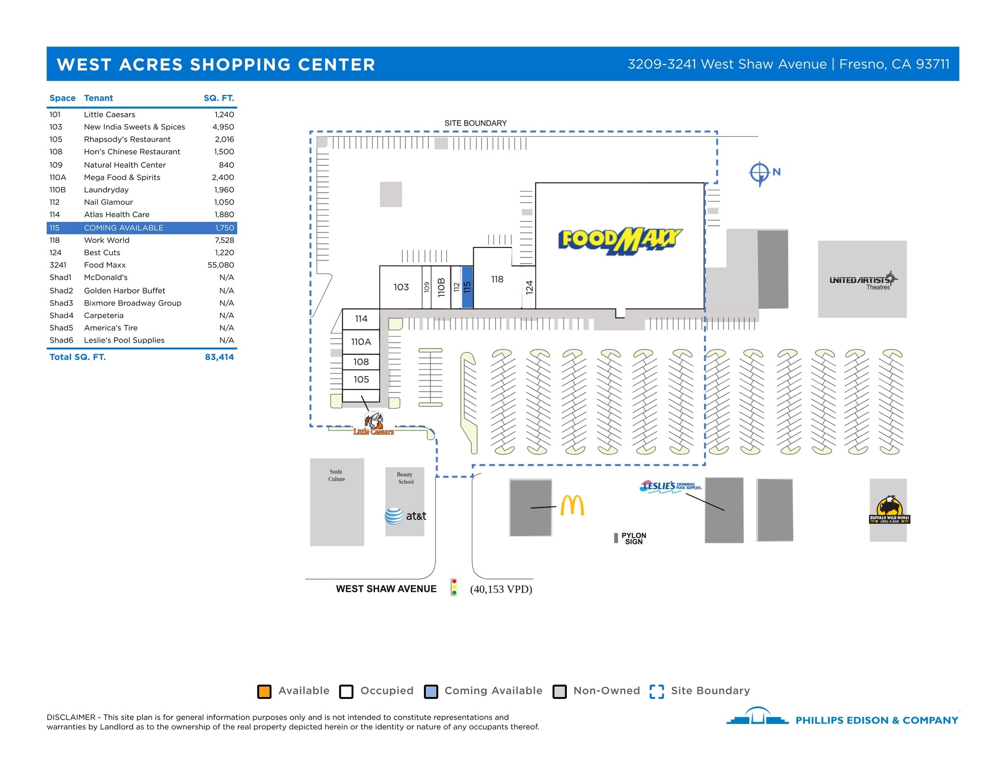 3209-3241 W Shaw Ave, Fresno, CA for lease Site Plan- Image 1 of 1