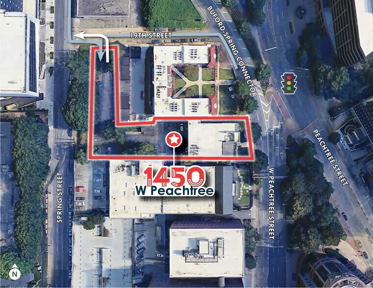 1450 W Peachtree St NW, Atlanta, GA for sale - Aerial - Image 1 of 9