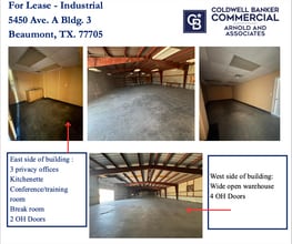 5450 Ave A. Bldg. 3, Beaumont, TX for lease Interior Photo- Image 2 of 11