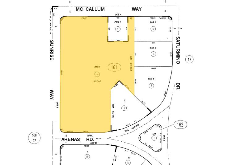 100-186 S Sunrise Way, Palm Springs, CA for lease - Plat Map - Image 2 of 7