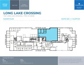 1441 W Long Lake Rd, Troy, MI for lease Floor Plan- Image 1 of 1