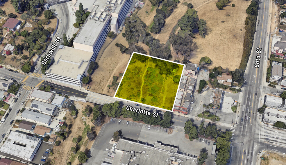 2307 Charlotte St, Los Angeles, CA for lease - Aerial - Image 1 of 3