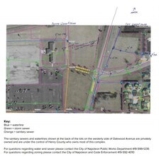 Oakwood Ave, Napoleon, OH - aerial  map view