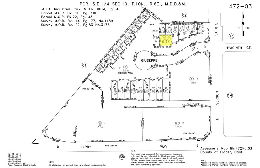 500 Giuseppe Ct, Roseville, CA for lease - Plat Map - Image 3 of 6