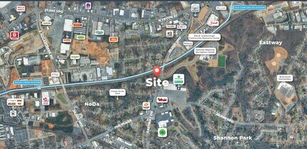 426 Eastway Dr, Charlotte, NC - AERIAL  map view