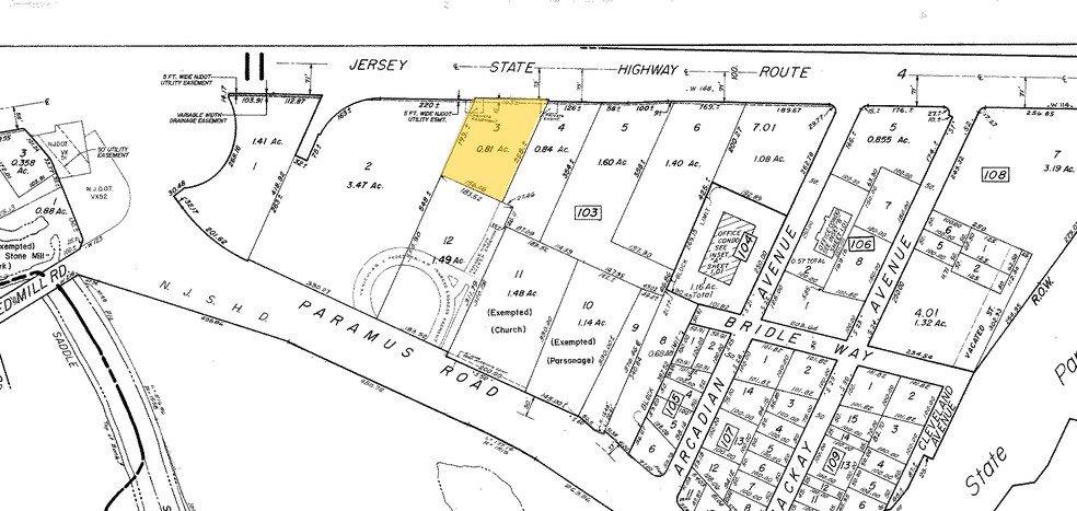 160-162 E State Rt 4, Paramus, NJ for lease - Plat Map - Image 2 of 2