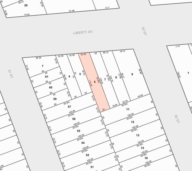 9112 Liberty Ave, Ozone Park, NY for sale - Plat Map - Image 1 of 1