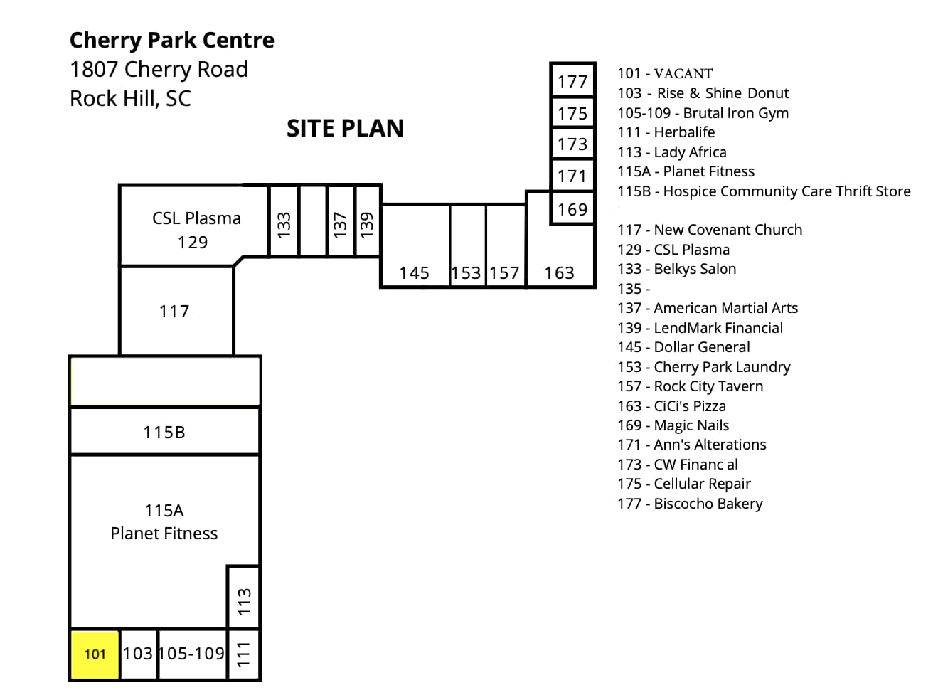 1807 Cherry Rd, Rock Hill, SC for lease Building Photo- Image 1 of 1