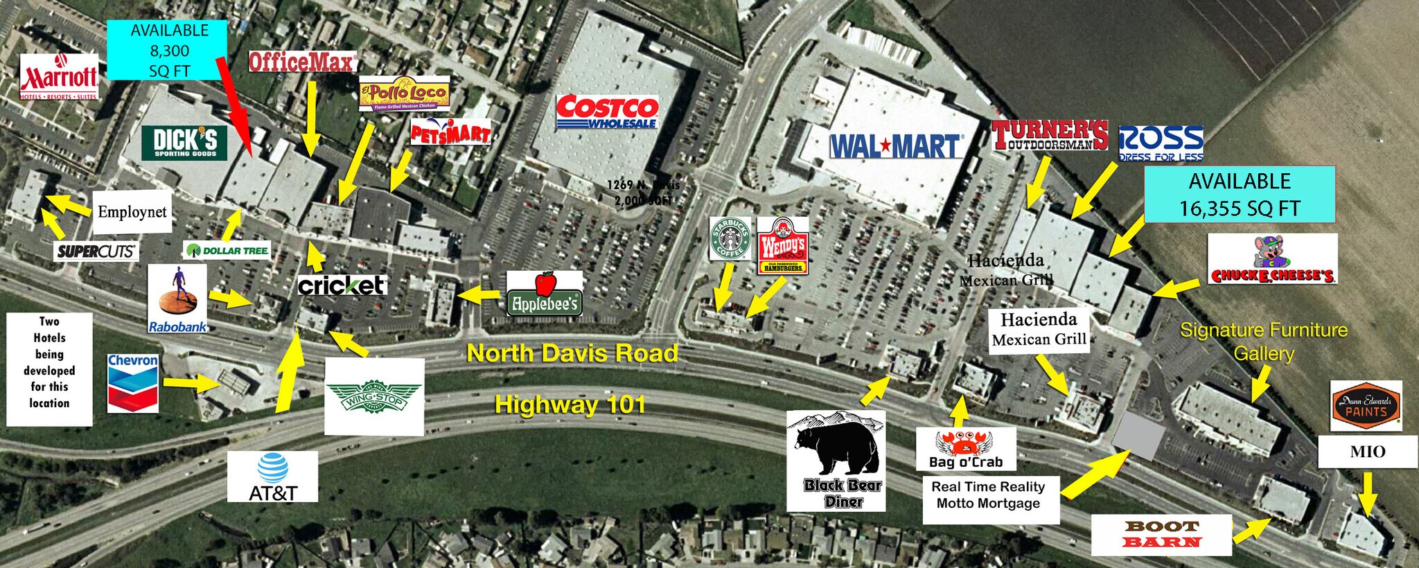 1265-1295 N Davis Rd, Salinas, CA for lease Aerial- Image 1 of 18
