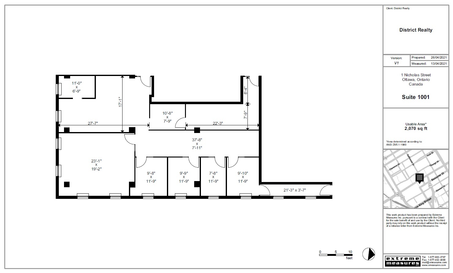 1-5 Nicholas St, Ottawa, ON for lease Floor Plan- Image 1 of 1