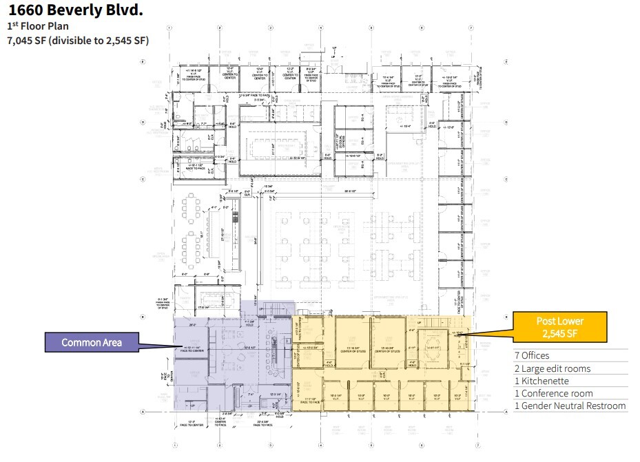 1660 Beverly Blvd, Los Angeles, CA for lease Floor Plan- Image 1 of 1