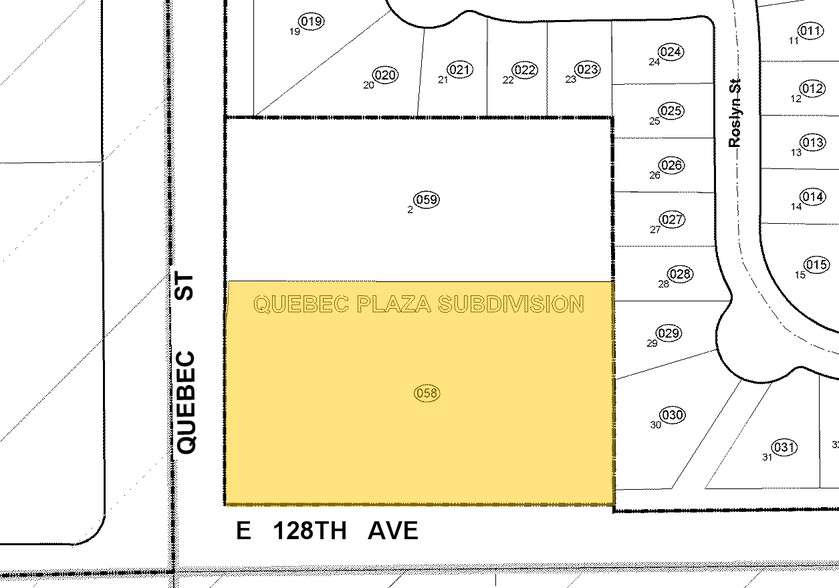 E 128th Ave, Thornton, CO for lease - Plat Map - Image 2 of 2