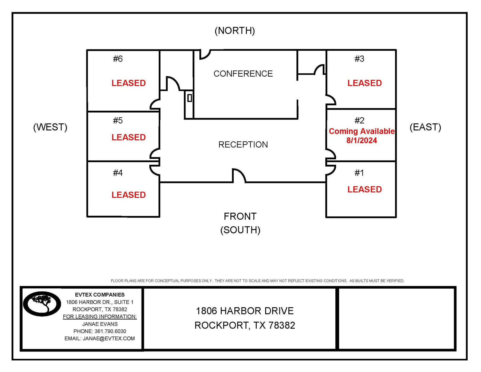 1806 Harbor Dr, Rockport, TX for lease Floor Plan- Image 1 of 1