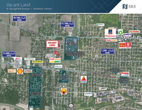 601 N Springfield Ave, Rockford, IL - aerial  map view