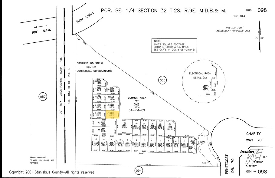 5225 Pentecost Dr, Modesto, CA for lease - Plat Map - Image 2 of 2