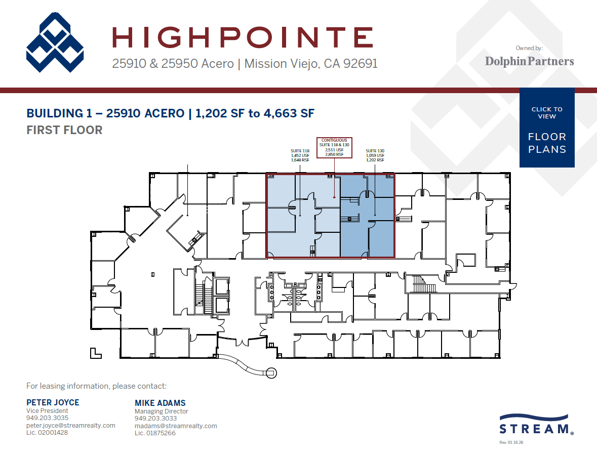 25950 Acero, Mission Viejo, CA for lease Floor Plan- Image 1 of 1
