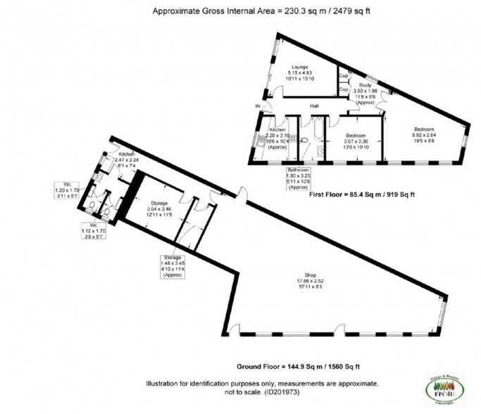 College Green, Tywyn for sale - Floor Plan - Image 3 of 3