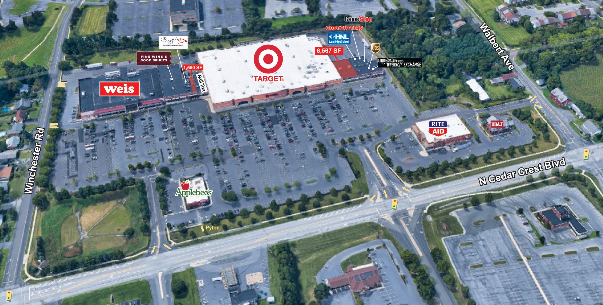 1500 N Cedar Crest Blvd, Allentown, PA 18104 Crest Plaza Shopping Center