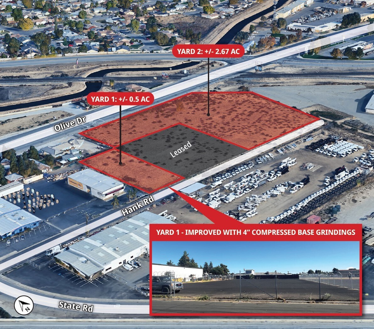Hank Road, Bakersfield, CA for lease Aerial- Image 1 of 7