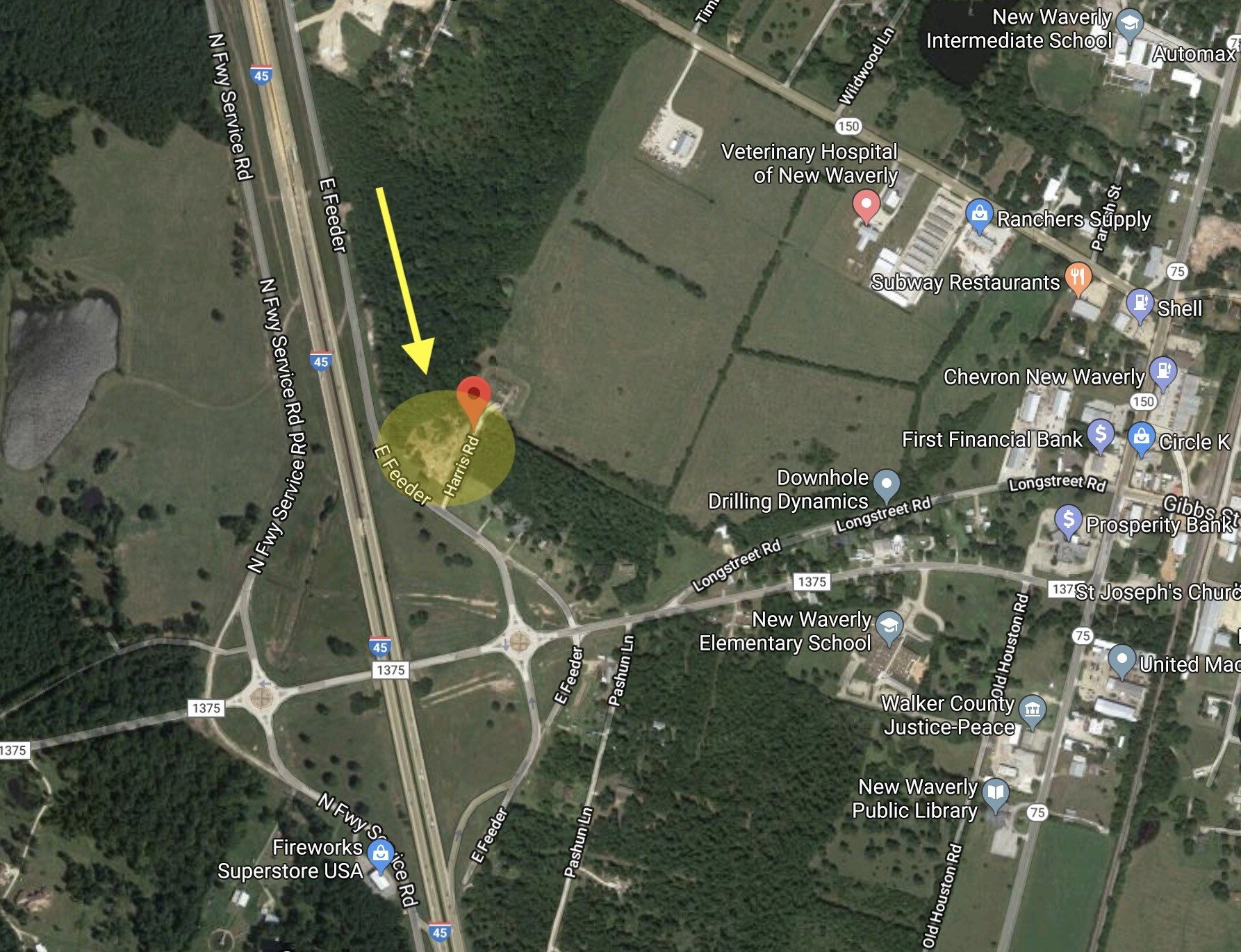 120 Harris Rd, New Waverly, TX for sale Aerial- Image 1 of 1