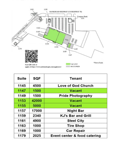 1145-1157 Bankhead Hwy W, Birmingham, AL for lease - Building Photo - Image 3 of 9