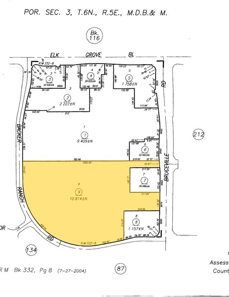 9660 Bruceville Rd, Elk Grove, CA for sale - Plat Map - Image 1 of 1