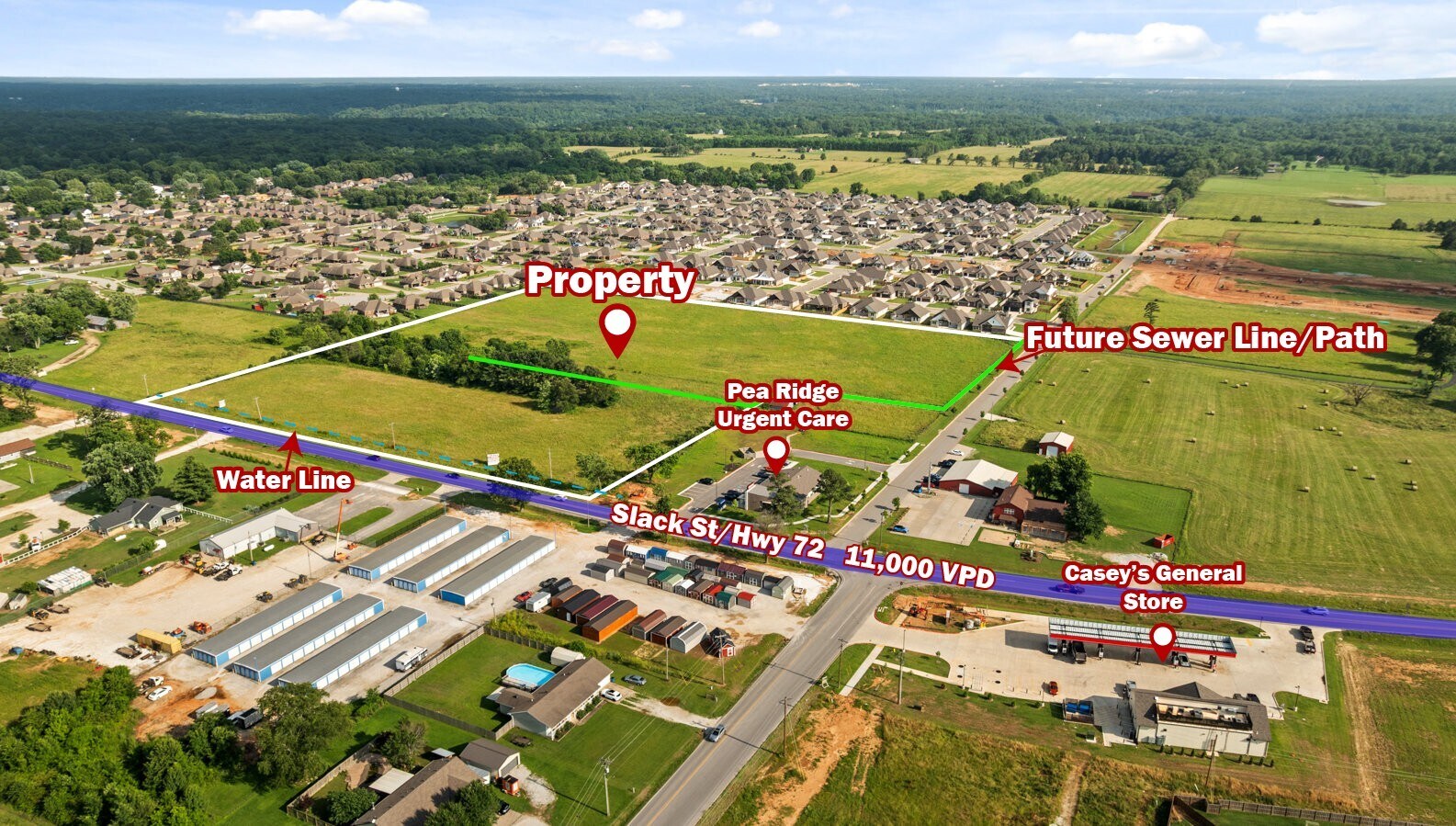 Slack St & Dove Rd, Pea Ridge, AR for sale Building Photo- Image 1 of 1