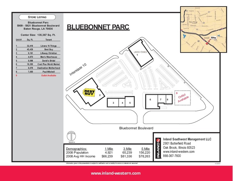 5915 Bluebonnet Blvd, Baton Rouge, LA for lease - Site Plan - Image 1 of 6