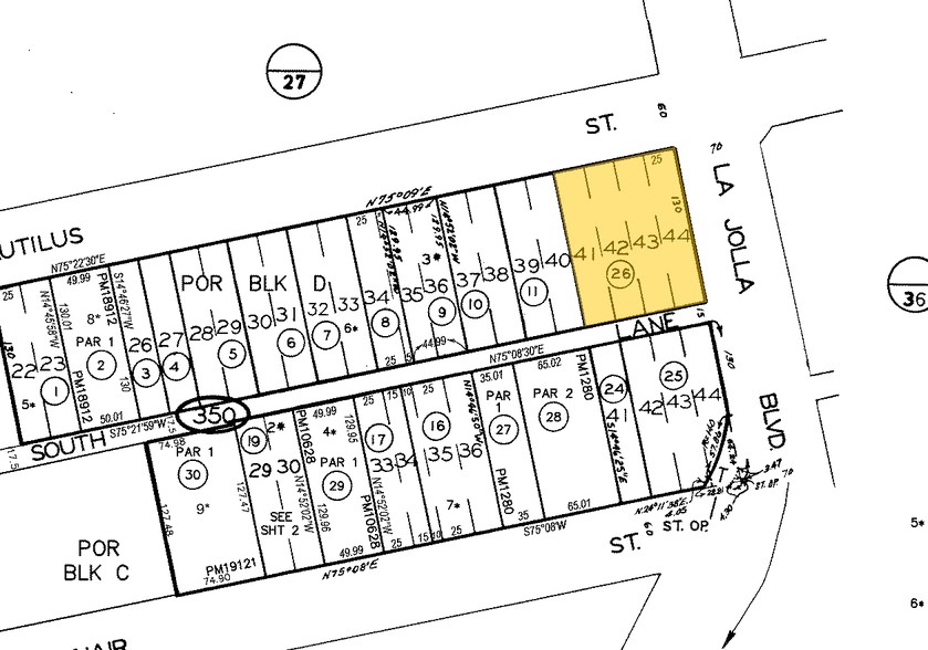 6860 La Jolla Blvd, La Jolla, CA for lease - Plat Map - Image 2 of 9