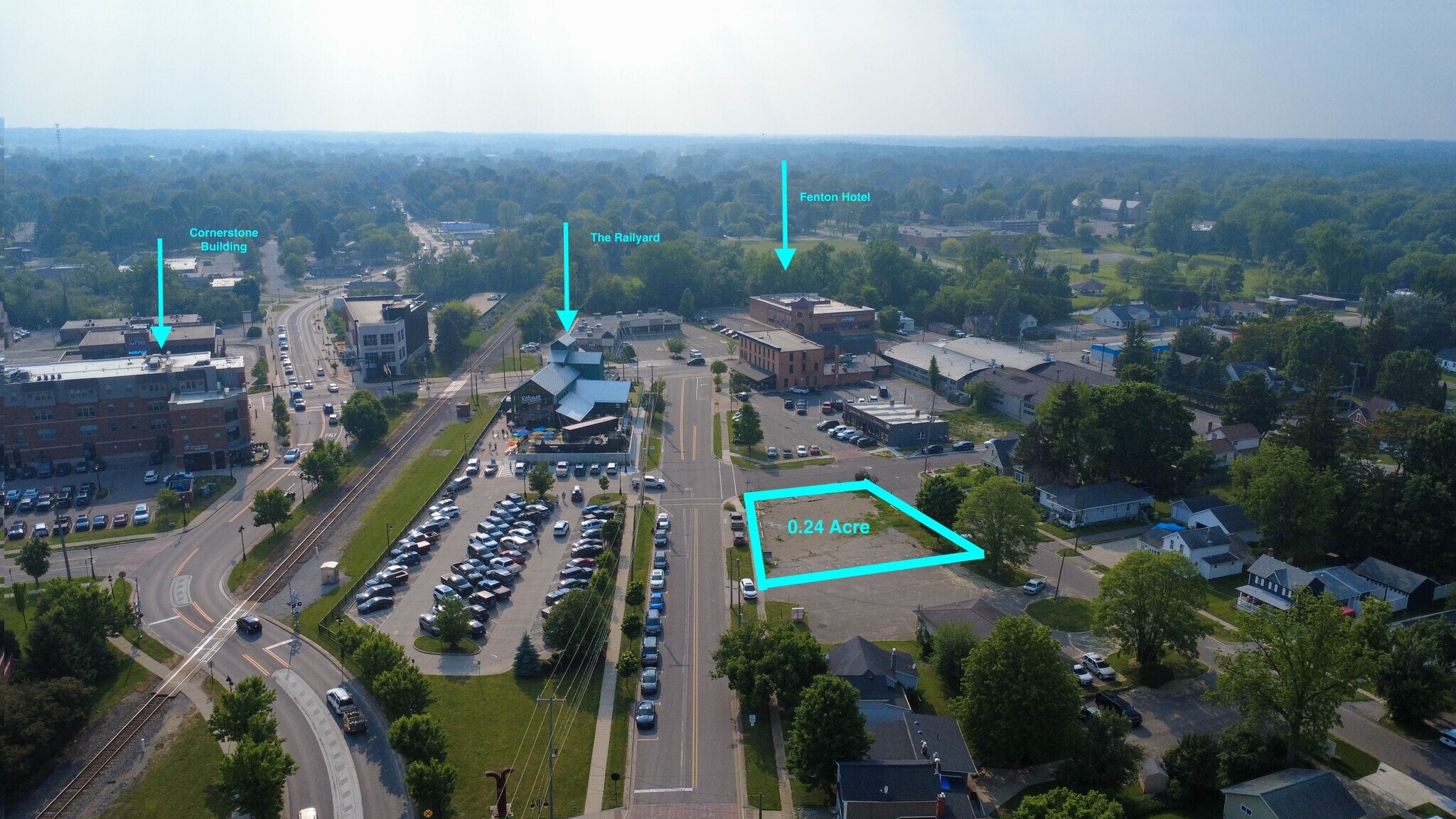 218 Walnut St, Fenton, MI for sale Aerial- Image 1 of 12