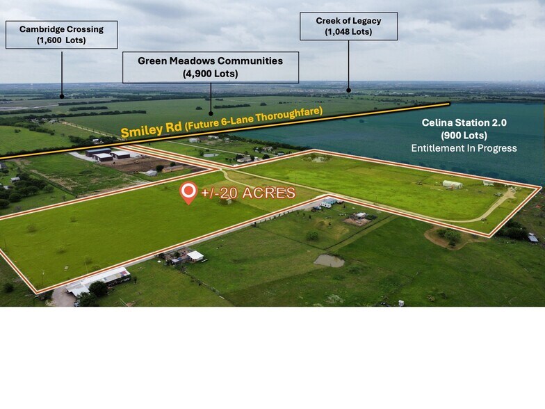 5404 Smiley Rd & 1025 Magnolia Dr, Celina, TX 75009 20 AC. Land in
