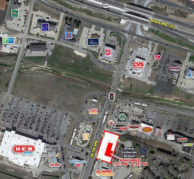 2602 Trimmier Rd, Killeen, TX for lease - Aerial - Image 2 of 5