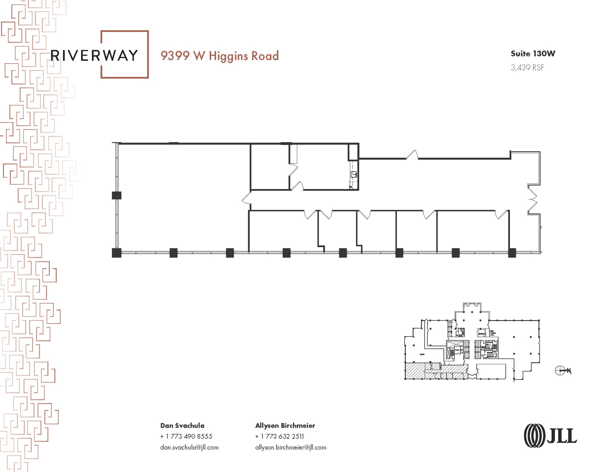 9399 W Higgins Rd, Rosemont, IL for lease Floor Plan- Image 1 of 1