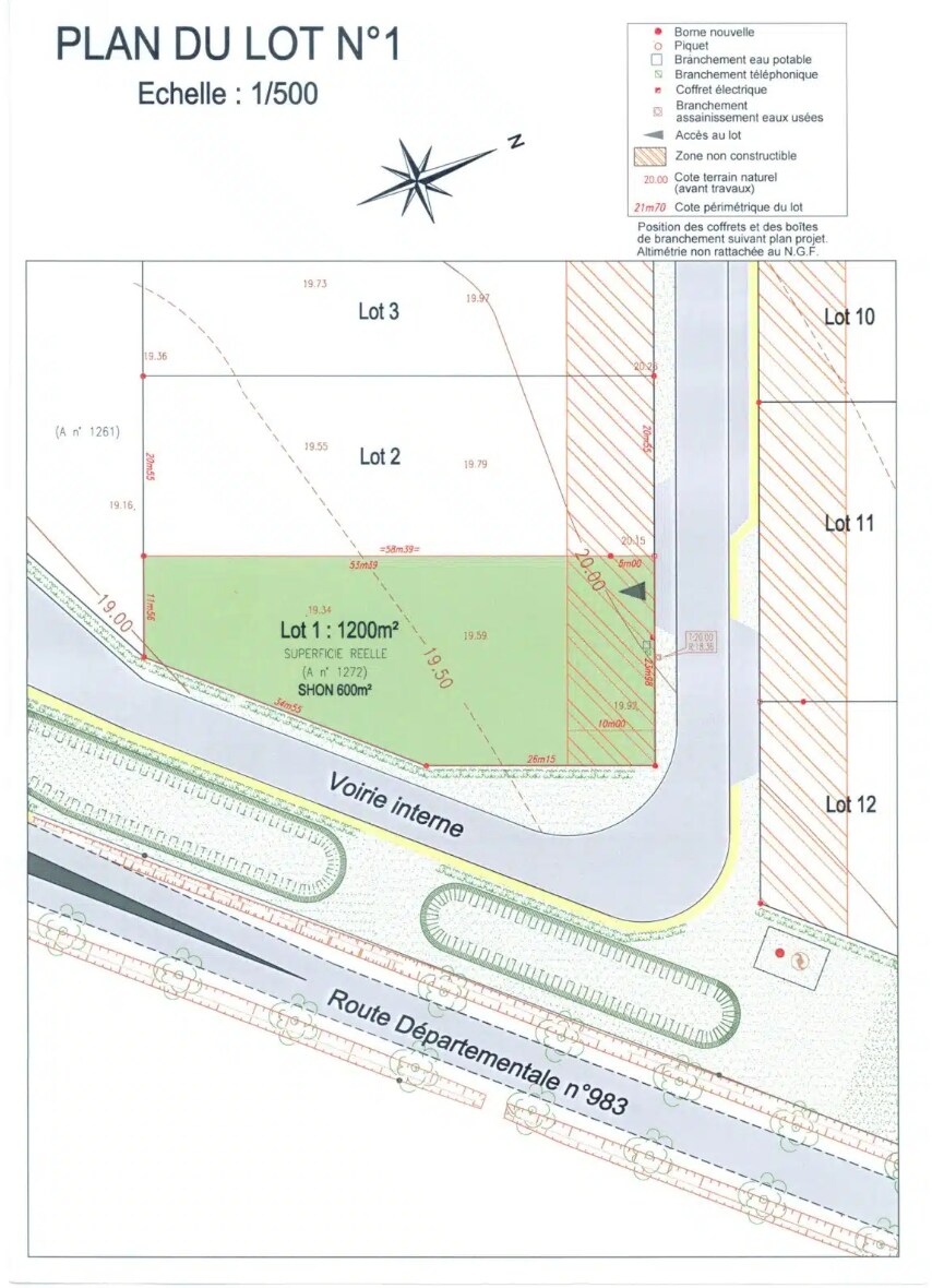 Land in Faverolles for sale Site Plan- Image 1 of 2