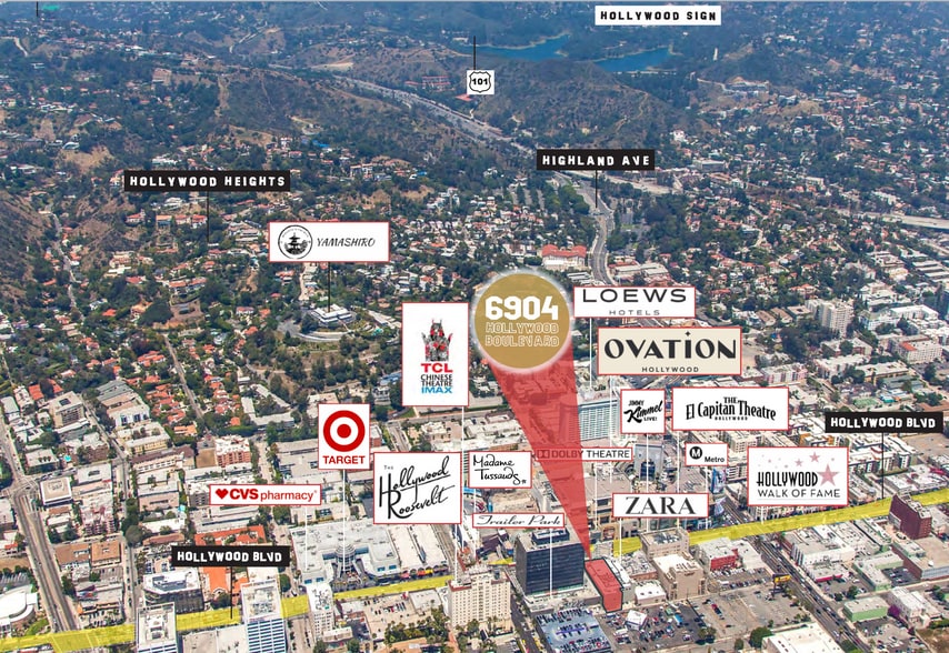 6904-6912 Hollywood Blvd, Los Angeles, CA for lease - Building Photo - Image 3 of 10