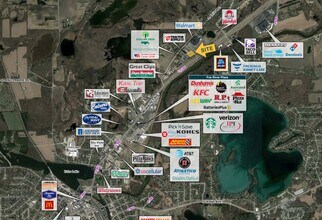 1851 Milwaukee Ave, Burlington, WI - AERIAL  map view