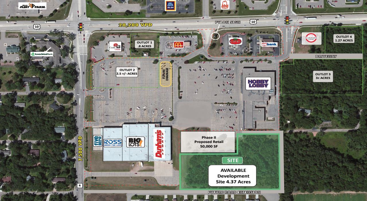 5707 US HWY 10, Stevens Point, WI for sale Aerial- Image 1 of 5