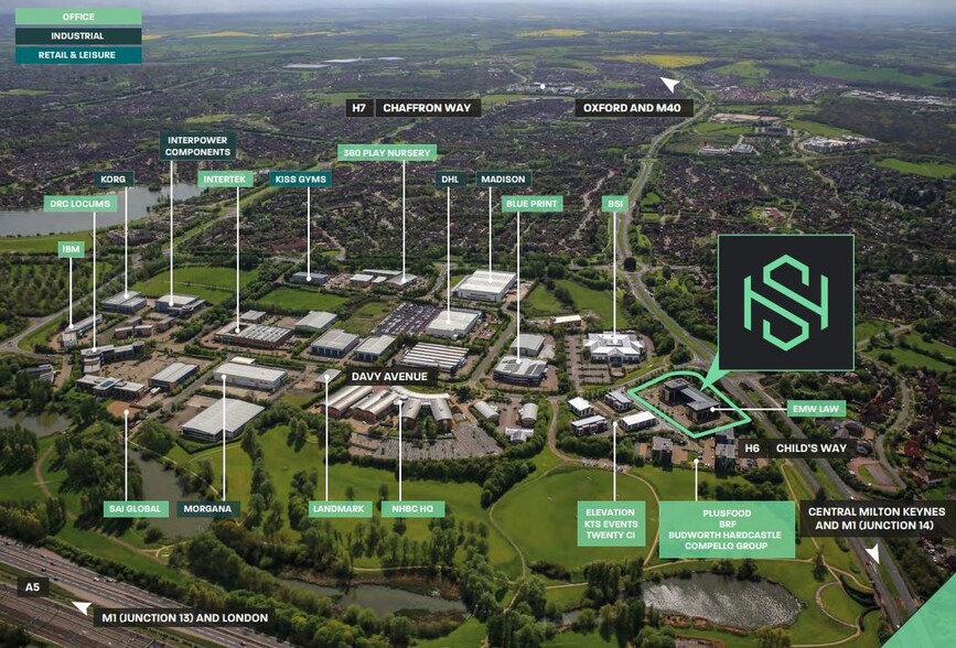 1 Seebeck Pl, Milton Keynes for lease - Aerial - Image 2 of 2