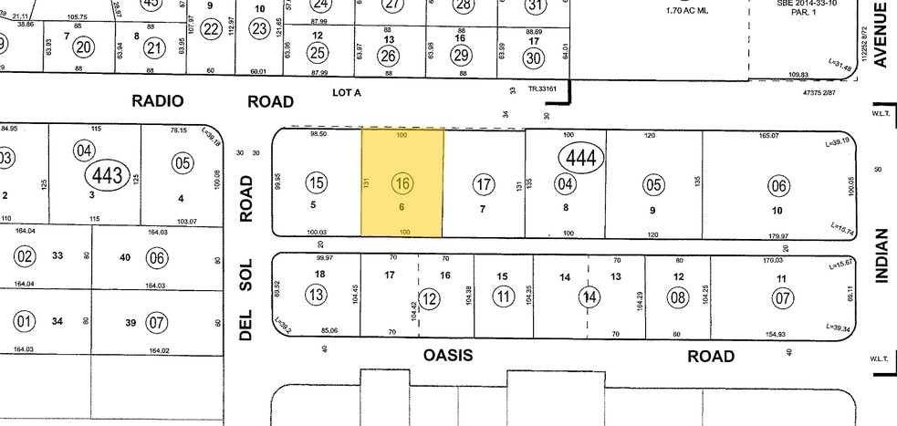 265 W Radio Rd, Palm Springs, CA for sale - Plat Map - Image 3 of 3