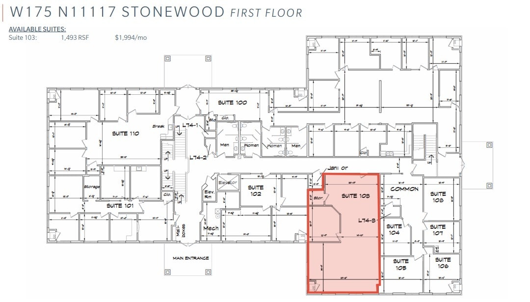 W175N11081 Stonewood Dr, Germantown, WI for lease Floor Plan- Image 1 of 1