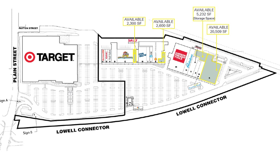 199-215 Plain St, Lowell, MA for lease - Site Plan - Image 3 of 6