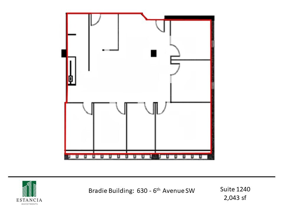 630 6th Ave SW, Calgary, AB for lease Floor Plan- Image 1 of 5