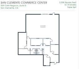 929 Calle Negocio, San Clemente, CA for lease Floor Plan- Image 1 of 1