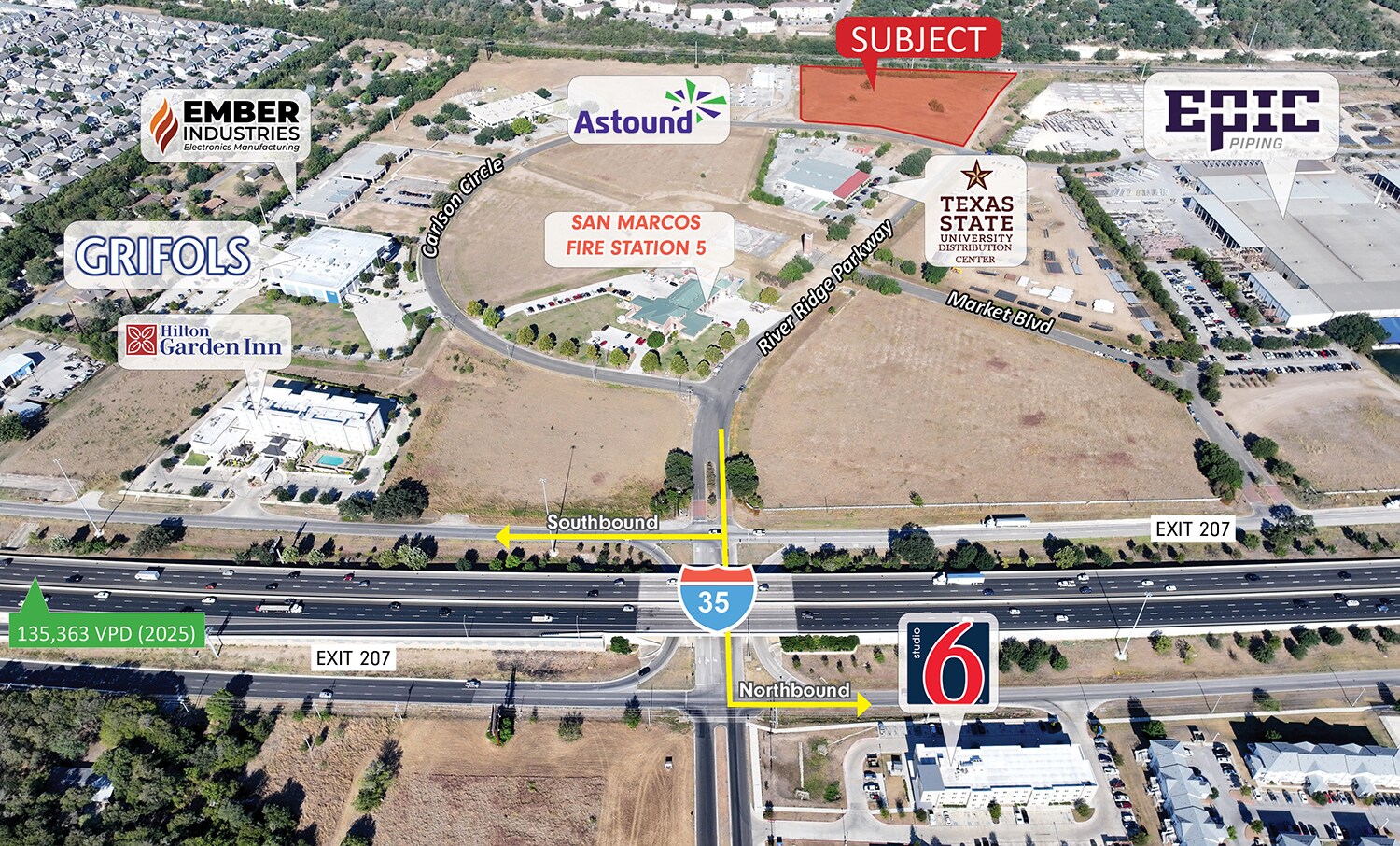 2212 N I-35 Hwy, San Marcos, TX for sale Aerial- Image 1 of 5