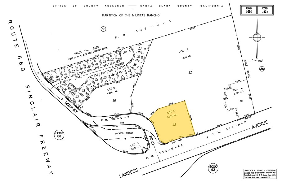 1455-1487 Landess Ave, Milpitas, CA for lease - Plat Map - Image 2 of 6