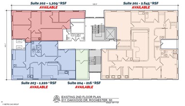 811 Oakwood Dr, Rochester, MI for lease Floor Plan- Image 2 of 2